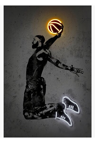Universal Neon Jump Tablo Ahşap Poster Dekoratif