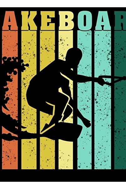 Universal Ξύλινη διακοσμητική αφίσα για τραπέζι wakeboard