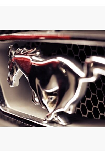 Universal Ford Mustang, Ξύλινη διακοσμητική αφίσα με λογότυπο Makro, διακοσμη...