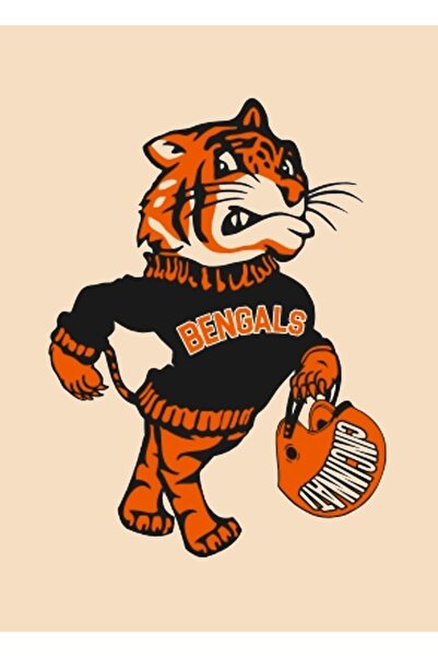 Universal Σινσινάτι Μπένγκελς ))(( Ρετρό Ξύλινη Αφίσα με Σχέδιο Μασκότ και Βε...