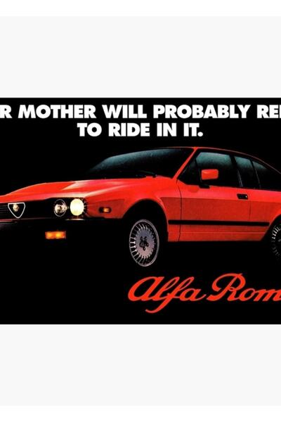 Universal Alfa Romeo Gtv6 Ξύλινη Αφίσα Τραπεζιού Διακοσμητική