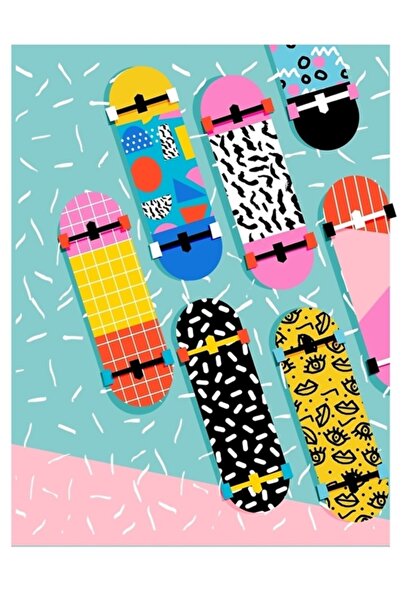 Universal Omigod - 80'lerin Retro Memphis Kaykayları Desen Sporları Modaya Uy...