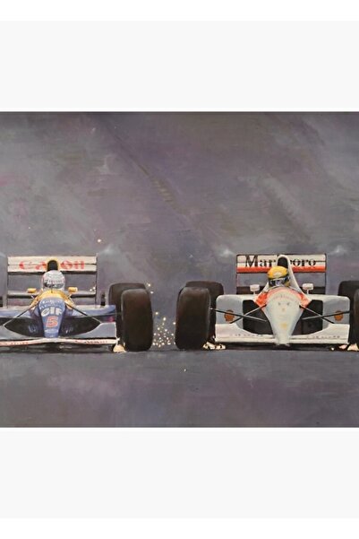 Universal Μάνσελ και Σένα στο Έντερ Κόστα Μπαρσέλος, Ισπανία 1991 Ζωγραφική Ξ...