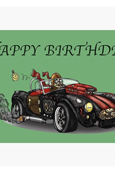 Universal Ac Cobra Style Steampunk Carte de aniversare Poster din lemn decorativ