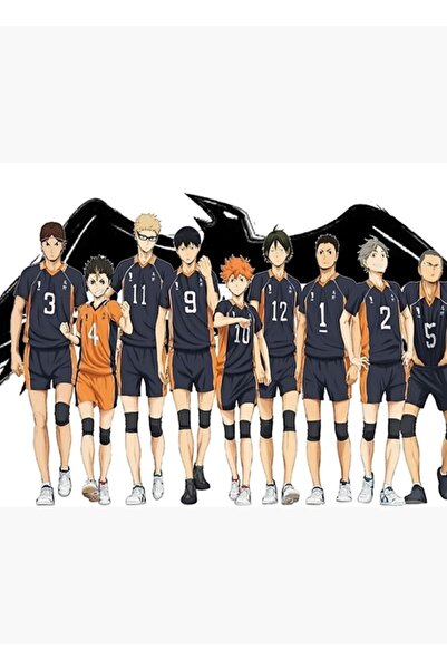 Universal Διακοσμητική ξύλινη αφίσα ομάδας Karasuno