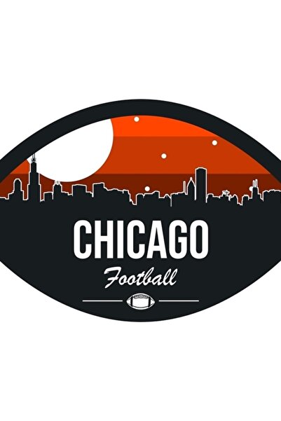 Universal Διακοσμητική ξύλινη αφίσα με σήμα σκάιλαϊν ποδοσφαίρου Σικάγο
