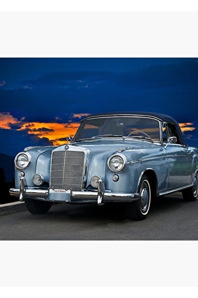 Universal 1960 Mercedes 220se Cabriolet Tablou Poster din lemn decorativ