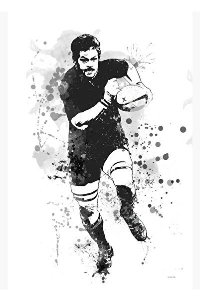 Universal Διακοσμητική ξύλινη αφίσα με εικόνα παίκτη ράγκμπι