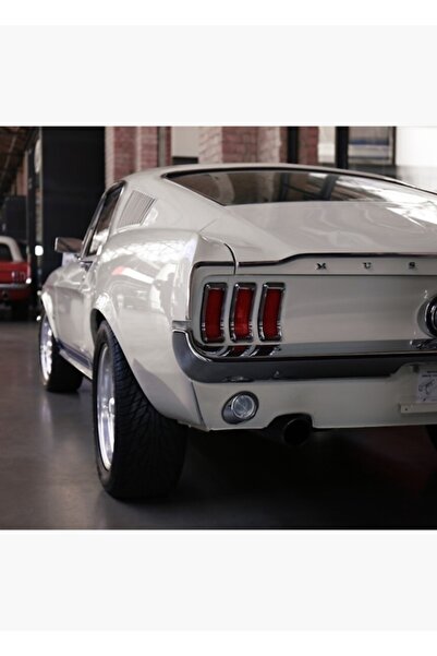 Universal Διακοσμητική Ξύλινη Αφίσα Τραπεζιού Ford Mustang Fastback V8