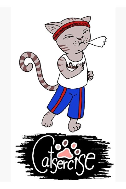 Universal Catsercise - Exersează-te ca o pisică! Tablou decorativ din lemn, t...