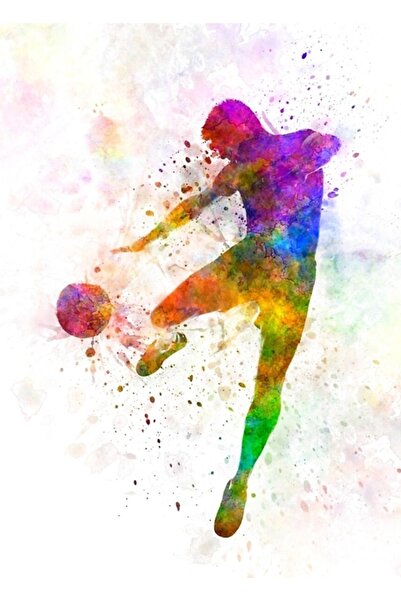 Universal Επιτραπέζια ξύλινη αφίσα διακοσμητική με τον ποδοσφαιριστή που πετά...