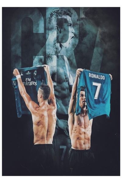 Universal Cr7 Ξύλινη Διακοσμητική Αφίσα Ζωγραφικής