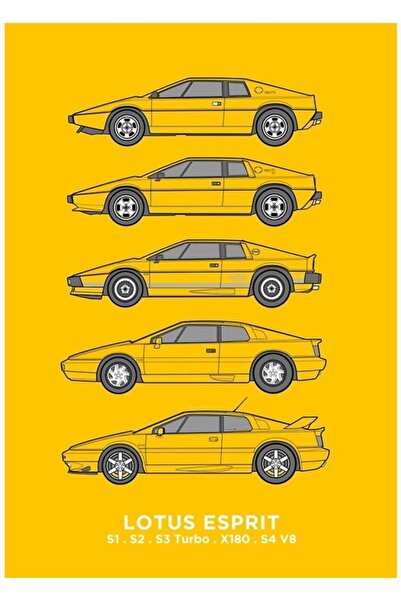 Universal Esprit Classic Car Outline Collection Ζωγραφική Ξύλινη Αφίσα Διακοσ...