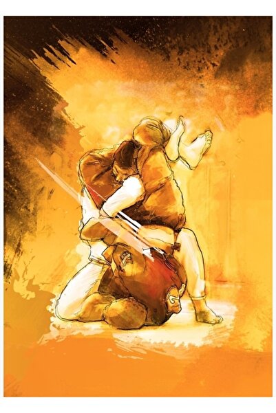 Universal Διακοσμητική ξύλινη αφίσα με τον τριγωνικό πίνακα Brazilian Jiu Jitsu