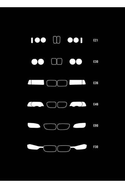 Universal 3 Miras, 1975-prezent (e21, E30, E36, E46, E90, F30) Poster decorat...
