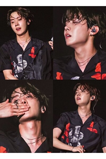 Universal Jhope Ter Red Αισθητικός πίνακας ζωγραφικής Ξύλινη αφίσα Διακοσμητι...