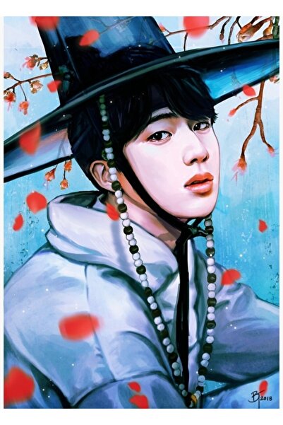 Universal Hanbok Jin - Ηλιθιόβουνα που σχεδιάζουν τα σύννεφα Ξύλινη αφίσα δια...