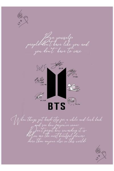 Universal Διακοσμητική ξύλινη αφίσα Bangtan Boys Painting Code3230