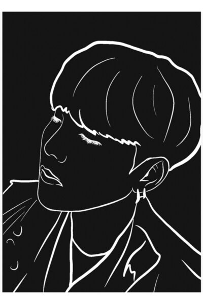 Universal Suga - Ξύλινη διακοσμητική αφίσα με σιλουέτα από το περιοδικό Wever...