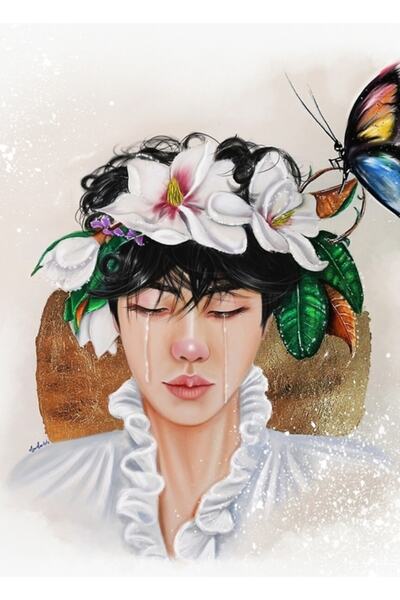 Universal Seokjin_ Παραδοσιακή X Ψηφιακή Ζωγραφική Ξύλινη Αφίσα Διακοσμητική ...