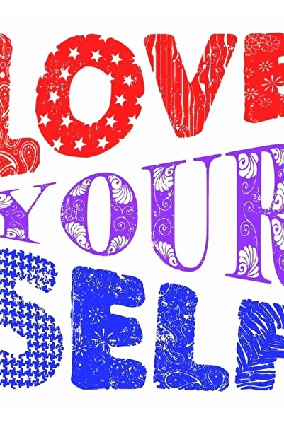 Universal Αγαπήστε τον εαυτό σας Επιτραπέζια Ξύλινη Διακοσμητική Αφίσα Κωδ.3672