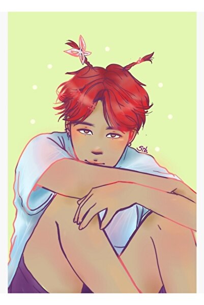 Universal Χαριτωμένο Ξύλινο Διακοσμητικό Πόστερ Ζωγραφικής Jimin Code3240