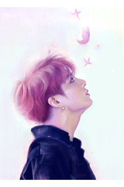 Universal Jungkook and Butterflies Painting Wooden Poster Decorative Code2106