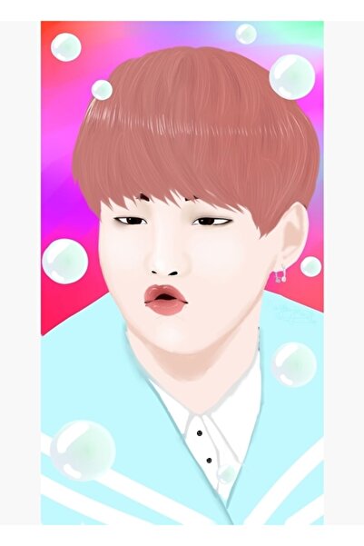 Universal Kabarcık Yoongi Πίνακας Ξύλινη Αφίσα Διακοσμητική Κωδικός3620