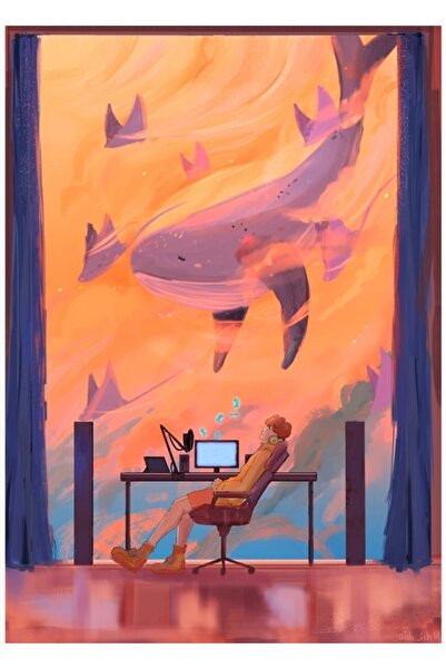 Universal Διακοσμητική ξύλινη αφίσα με μπλε όψη, Κωδικός2688