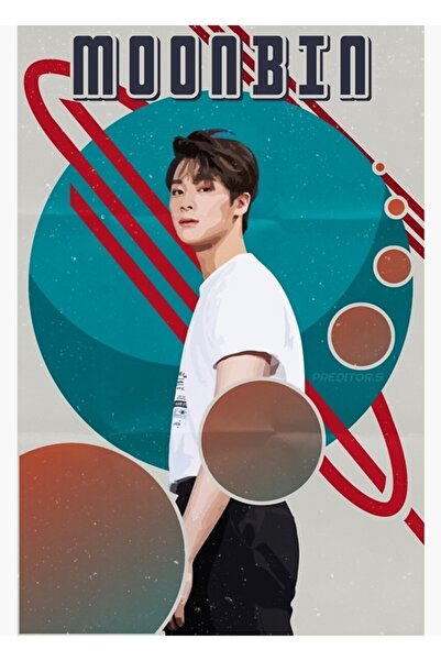 Universal Astro - Ξύλινη Διακοσμητική Αφίσα Τραπεζιού Moonbin Κωδ.3725