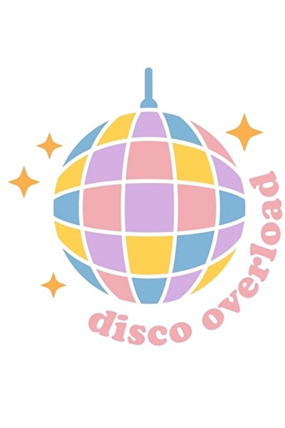 Universal Poster decorativ din lemn cu bile de discotecă strălucitoare Cod3045