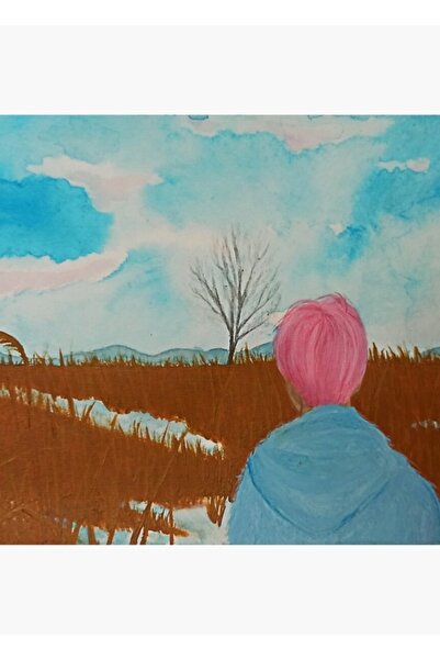 Universal Ημέρα της Άνοιξης Jimin Ακουαρέλα+ Αξεσουάρ Τέχνης Ζωγραφική Ξύλινη...