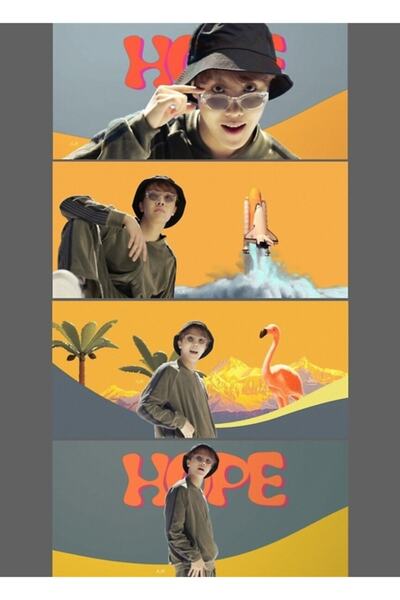 Universal Jhope Φανταστική Αισθητική Ξύλινη Αφίσα Διακοσμητική Ξύλινη Αφίσα Κ...