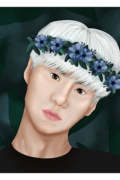 Universal Floral Min Yoongi Painting Wooden Poster Decorative Code3049