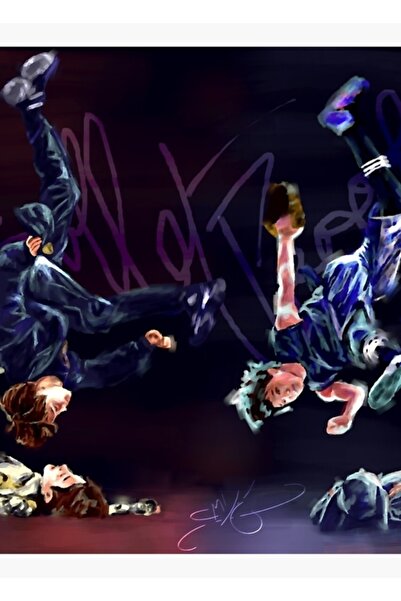 Universal Αλεξίσφαιρο - Ξύλινη διακοσμητική αφίσα με εικονογράφηση Jimin και ...