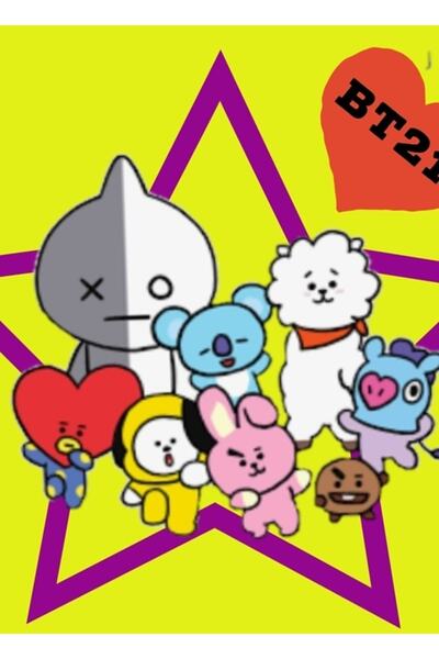 Universal Bt21 Σετ Βρεφικών Δωματίων Ξύλινη Διακοσμητική Αφίσα Κωδικός3694