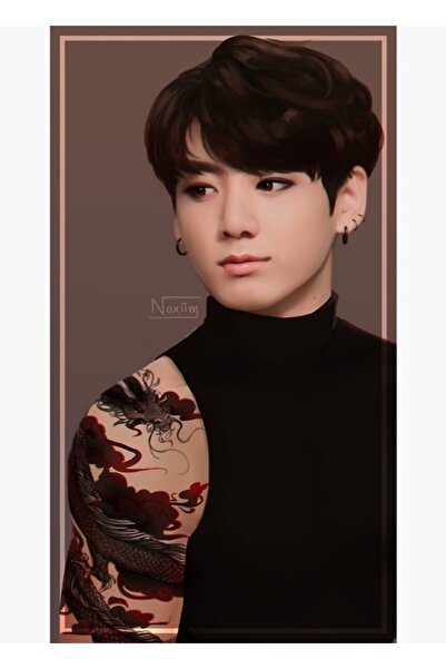 Universal Tattoo - Poster din lemn pictat Jungkook Decorativ Cod3341
