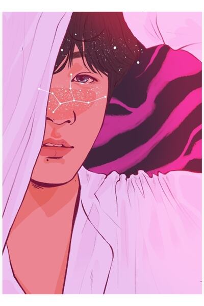 Universal Rabbit Nights // Jungkook Ξύλινη Αφίσα Ζωγραφικής Διακοσμητική Ξύλι...