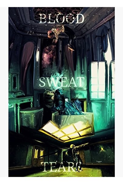 Universal Poster decorativ din lemn cu sânge, transpirație și lacrimi Cod3546