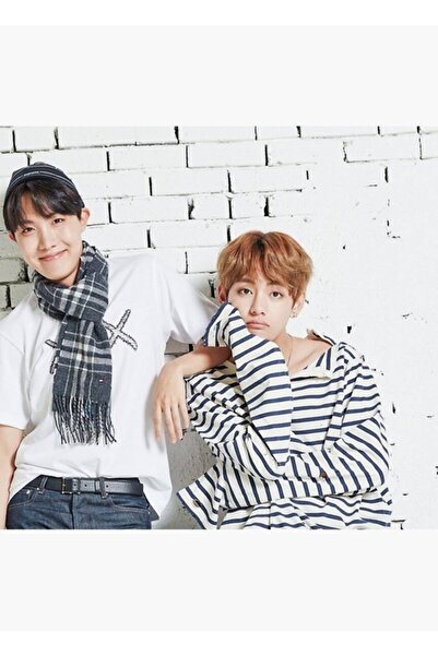 Universal Poster decorativ din lemn cu tablou Kim Taehyung și Jhope Cod2406