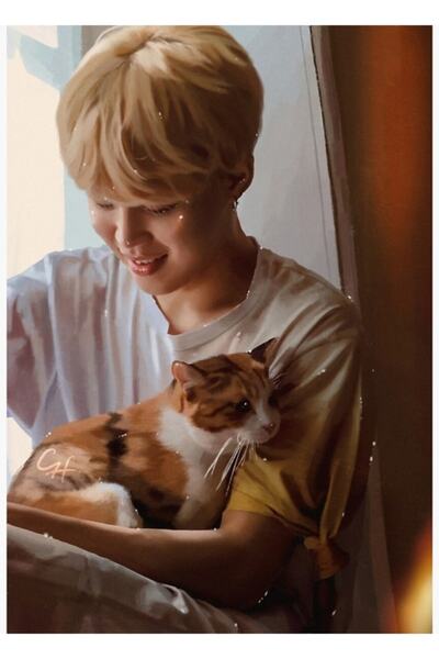 Universal Patiska Kedi Jimin Ξύλινη διακοσμητική αφίσα για το τραπέζι Κωδικός...