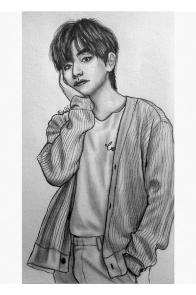 Universal ? Дървен декоративен плакат за маса Taehyung Code4838