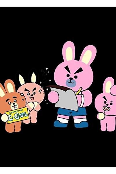 Universal Дървен декоративен плакат Cooky Bt21 за маса, Код4787