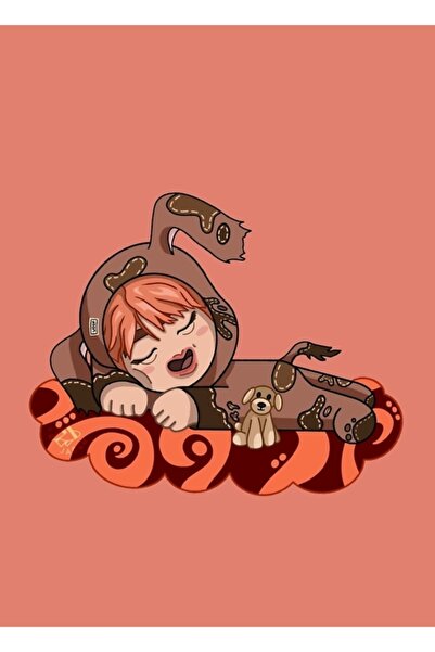 Universal Tablou cu cățeluș adormit, poster decorativ din lemn, Cod2551