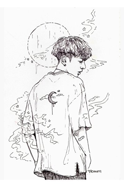 Universal Αναπνεύστε |   Διακοσμητική Ξύλινη Αφίσα Jungkook Tablo Κωδικός2691