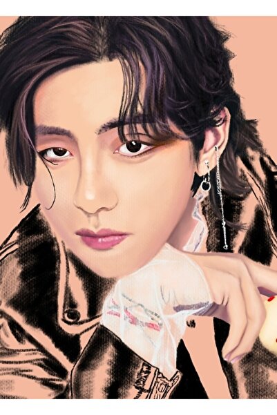 Universal Taehyung - Bts Butter Concept Tablou foto Poster decorativ din lemn...