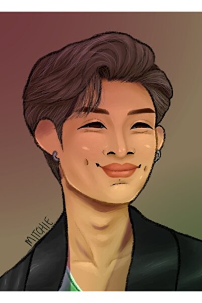 Universal Bts Rm - Tablou Ochi de Lună Poster decorativ din lemn Cod2720