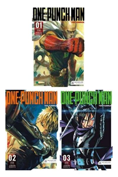 AKILÇELEN YAYINEVİ One Punch Man 1-2-3 Manga Seti 3'lü