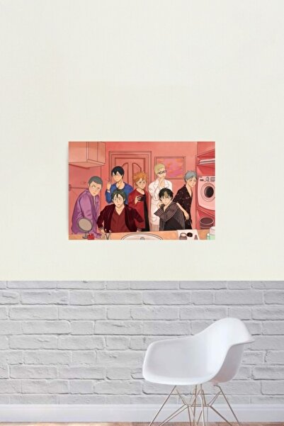 Universal Bts X Haikyuu Crossover Ξύλινη Διακοσμητική Αφίσα Ζωγραφικής