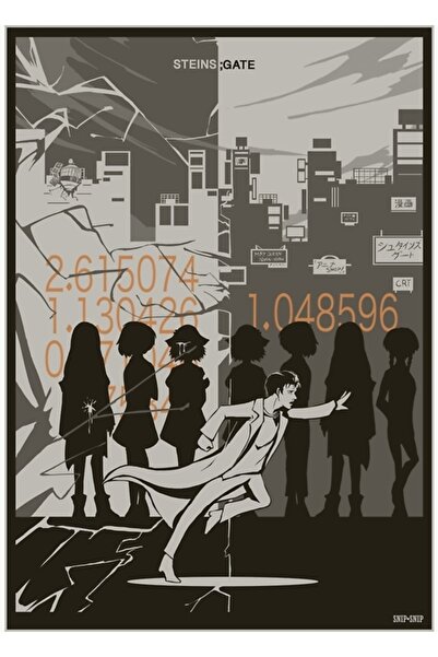 Universal Διακοσμητική Ξύλινη Αφίσα Τραπεζογραφίας Steins;gate